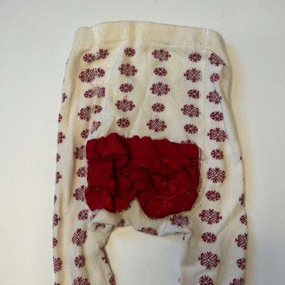 Hanna Andersson Holiday Ruffled Tights 90 - Picture 2 of 5